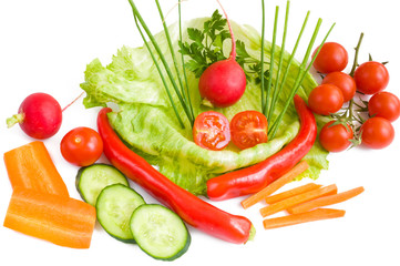 isolated vegetables