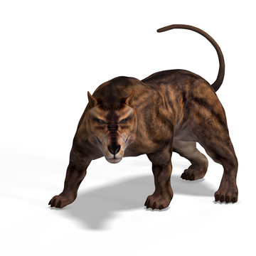 Dangerous dinosaur Andrewsarchus With Clipping Path over white