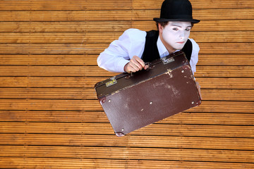 Portrait of an actor playing a pantomime