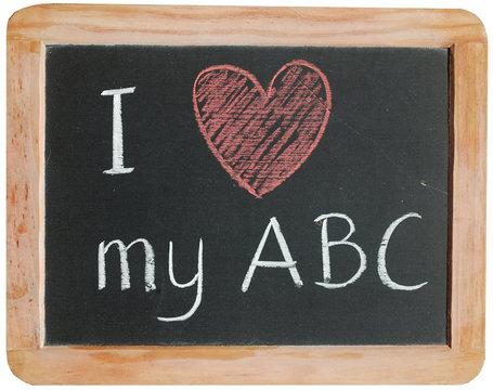 "I love my ABC" on blackboard
