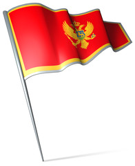 Flag pin - Montenegro