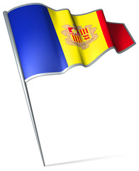 Flag pin - Andorra