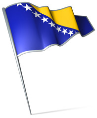 Flag pin - Bosnia and Herzegovina