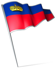 Flag pin - Liechtenstein