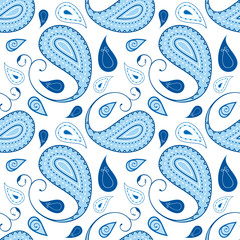 Blue Paisley Pattern - 13815027