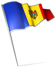 Flag pin - Moldova