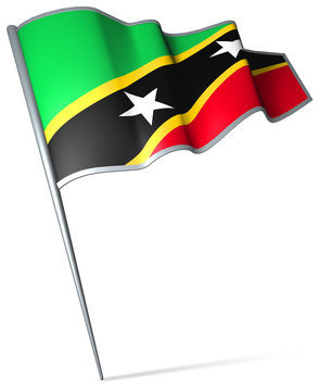 Flag pin - Saint Kitts and Nevis