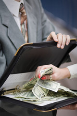 Grabbing money