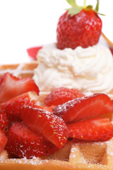 Strawberry waffle