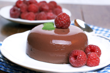 Chocolate blancmange