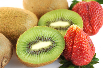 Kiwi and strawberry.