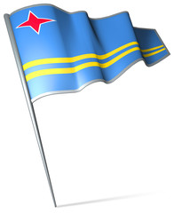 Flag pin - Aruba