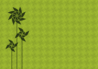 Green pinwheel background - obrazy, fototapety, plakaty