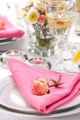 Romantic table settings