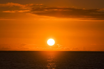 Obraz premium Pacific sunrise at Lanikai beach in Hawaii