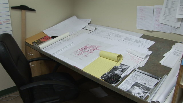 Plans on an Architects Desk
