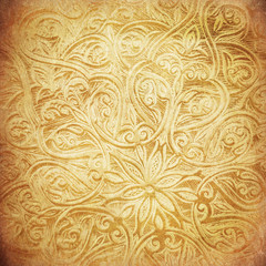 grunge background with oriental ornaments