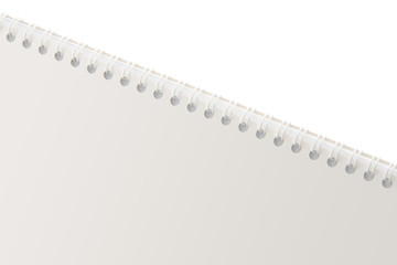 Spirales d'un cahier blanc