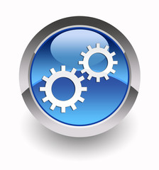 Gear glossy icon