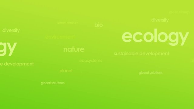 Ecology and sustainable development title animation
