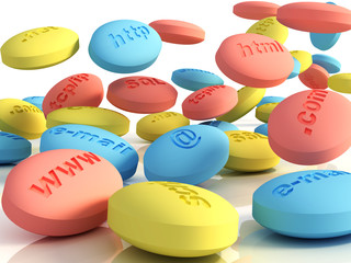 Fototapeta premium computer pills