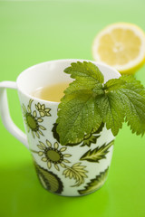 Herb tea with lemon and lemongrass