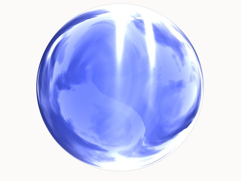 A Blue Glass Sphere