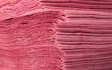 Pile of kitchen paper napkins
