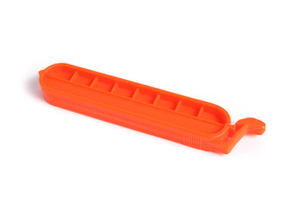 Orange Clip for food Bags on white background