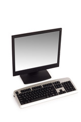 Desktop computer isolated on the white background