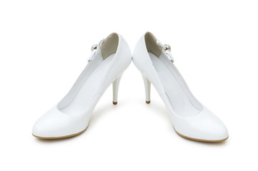 Woman shoes isolated on the white background