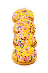 Cup cakes isolated on the white background