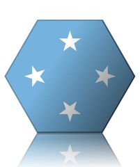 micronesie drapeau hexagone micronesia flag