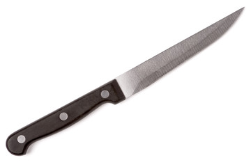 Stainless kitchen knife isolated on white with clipping path