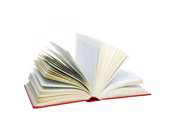 Open book on isolated