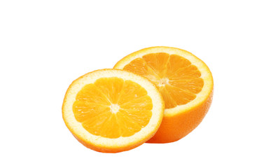 Fototapeta na wymiar Isolated fresh sliced orange