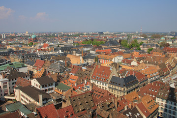 Naklejka na ściany i meble Kolorowe dachy Strasburga