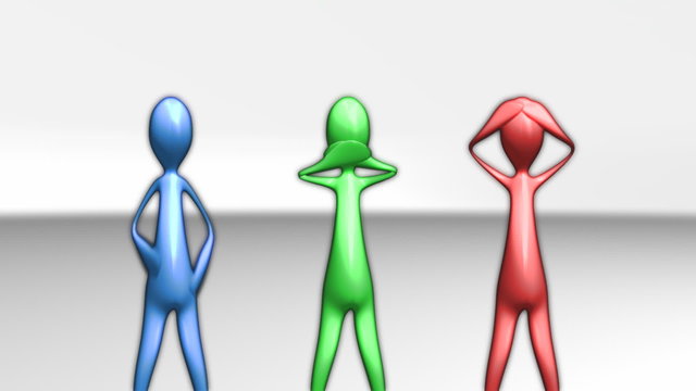 (1086) CG Character - Hear, Speak, See No Evil