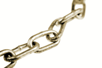 Steel chain links