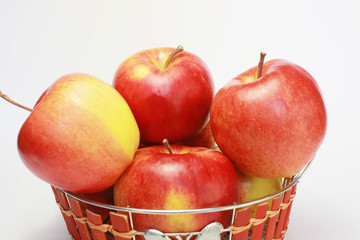 Red apples in the basket
