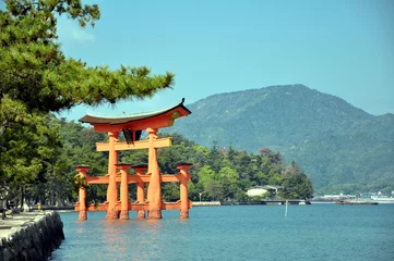 Badkamer foto achterwand Geweldige torii bij Miyajima © Delphotostock