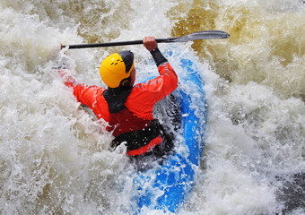 Kayaks on Whitewater Rapids