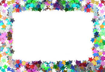 Colorful confetti frame