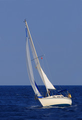 Naklejka premium Sailing in Greece