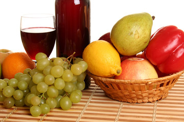 Wine and fruit