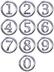 Obraz premium 3D Silver Framed Numbers