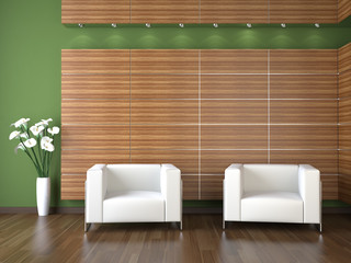 interior design of modern waiting room
