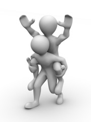 One person from the second man on the back