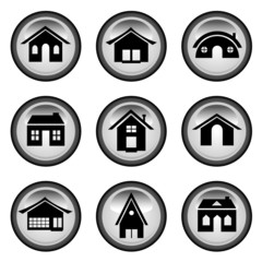 home buttons set vector