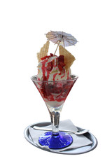 Eis Eisbecher Erdbeereis